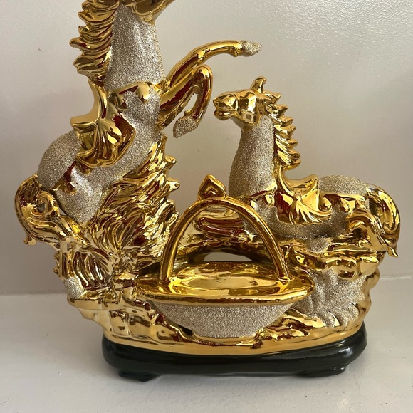 Gold and Silver Horse Figurine - Picture 2 of 6